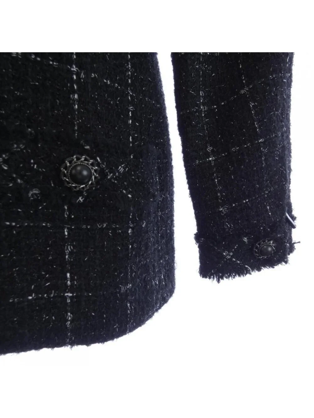 Chanel Collarless Jacket Black